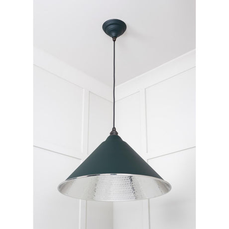 From The Anvil - Hammered Nickel Hockley Pendant in Dingle | Sku. 45433DI | Trade Door Handles.