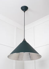 From The Anvil - Hammered Nickel Hockley Pendant in Dingle | Sku. 45433DI | Trade Door Handles.