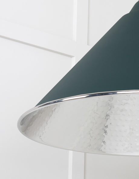 From The Anvil - Hammered Nickel Hockley Pendant in Dingle | Sku. 45433DI | Trade Door Handles.
