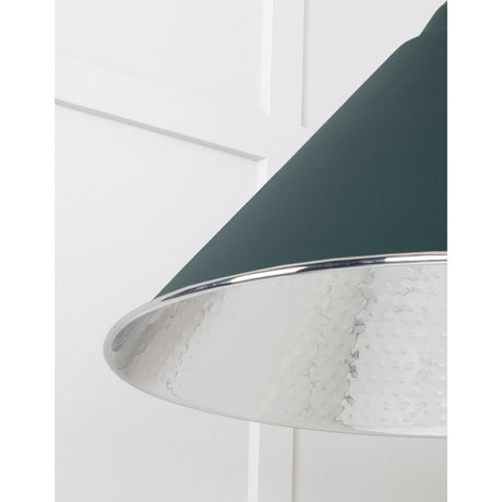 From The Anvil - Hammered Nickel Hockley Pendant in Dingle | Sku. 45433DI | Trade Door Handles.