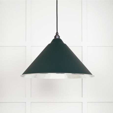From The Anvil - Hammered Nickel Hockley Pendant in Dingle | Sku. 45433DI | Trade Door Handles.