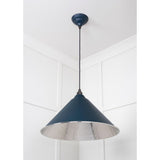 From The Anvil - Hammered Nickel Hockley Pendant in Dusk | Sku. 45433DU | Trade Door Handles.