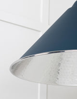 From The Anvil - Hammered Nickel Hockley Pendant in Dusk | Sku. 45433DU | Trade Door Handles.