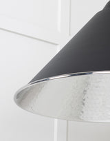 From The Anvil - Hammered Nickel Hockley Pendant in Elan Black | Sku. 45433EB | Trade Door Handles.