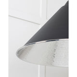 From The Anvil - Hammered Nickel Hockley Pendant in Elan Black | Sku. 45433EB | Trade Door Handles.