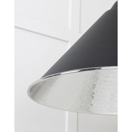 From The Anvil - Hammered Nickel Hockley Pendant in Elan Black | Sku. 45433EB | Trade Door Handles.