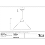 From The Anvil - Hammered Nickel Hockley Pendant in Elan Black | Sku. 45433EB | Trade Door Handles.