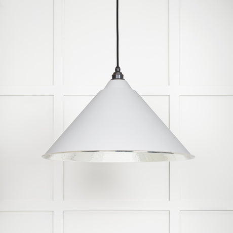 From The Anvil - Hammered Nickel Hockley Pendant in Flock | Sku. 45433F | Trade Door Handles.