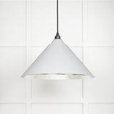 From The Anvil - Hammered Nickel Hockley Pendant in Flock | Sku. 45433F | Trade Door Handles.