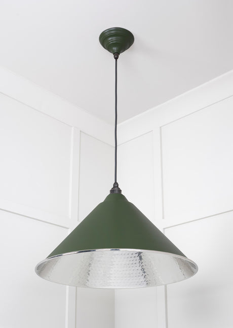 From The Anvil - Hammered Nickel Hockley Pendant in Heath | Sku. 45433H | Trade Door Handles.