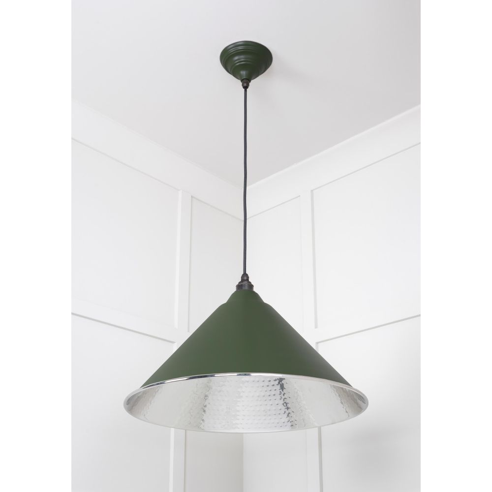 From The Anvil - Hammered Nickel Hockley Pendant in Heath | Sku. 45433H | Trade Door Handles.