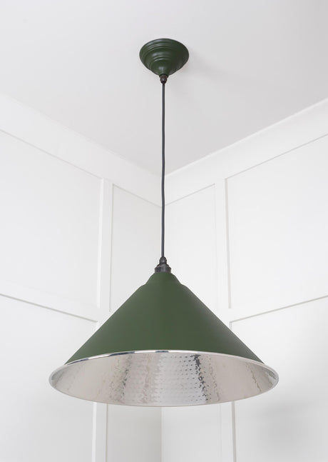 From The Anvil - Hammered Nickel Hockley Pendant in Heath | Sku. 45433H | Trade Door Handles.
