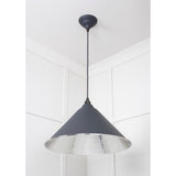 From The Anvil - Hammered Nickel Hockley Pendant in Slate | Sku. 45433SL | Trade Door Handles.