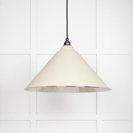 From The Anvil - Hammered Nickel Hockley Pendant in Teasel | Sku. 45433TE | Trade Door Handles.