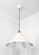 From The Anvil - Hammered Nickel Hockley Pendant in Teasel | Sku. 45433TE | Trade Door Handles.