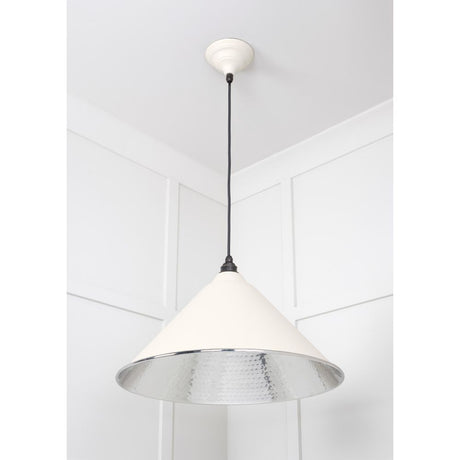 From The Anvil - Hammered Nickel Hockley Pendant in Teasel | Sku. 45433TE | Trade Door Handles.