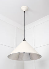 From The Anvil - Hammered Nickel Hockley Pendant in Teasel | Sku. 45433TE | Trade Door Handles.