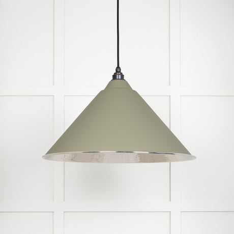 From The Anvil - Hammered Nickel Hockley Pendant in Tump | Sku. 45433TU | Trade Door Handles.