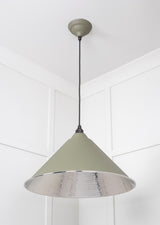 From The Anvil - Hammered Nickel Hockley Pendant in Tump | Sku. 45433TU | Trade Door Handles.