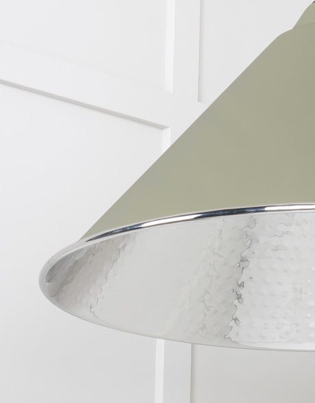 From The Anvil - Hammered Nickel Hockley Pendant in Tump | Sku. 45433TU | Trade Door Handles.