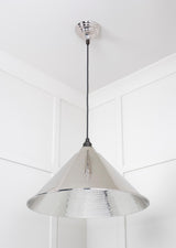 From The Anvil - Hammered Nickel Hockley Pendant | Sku. 45433 | Trade Door Handles.