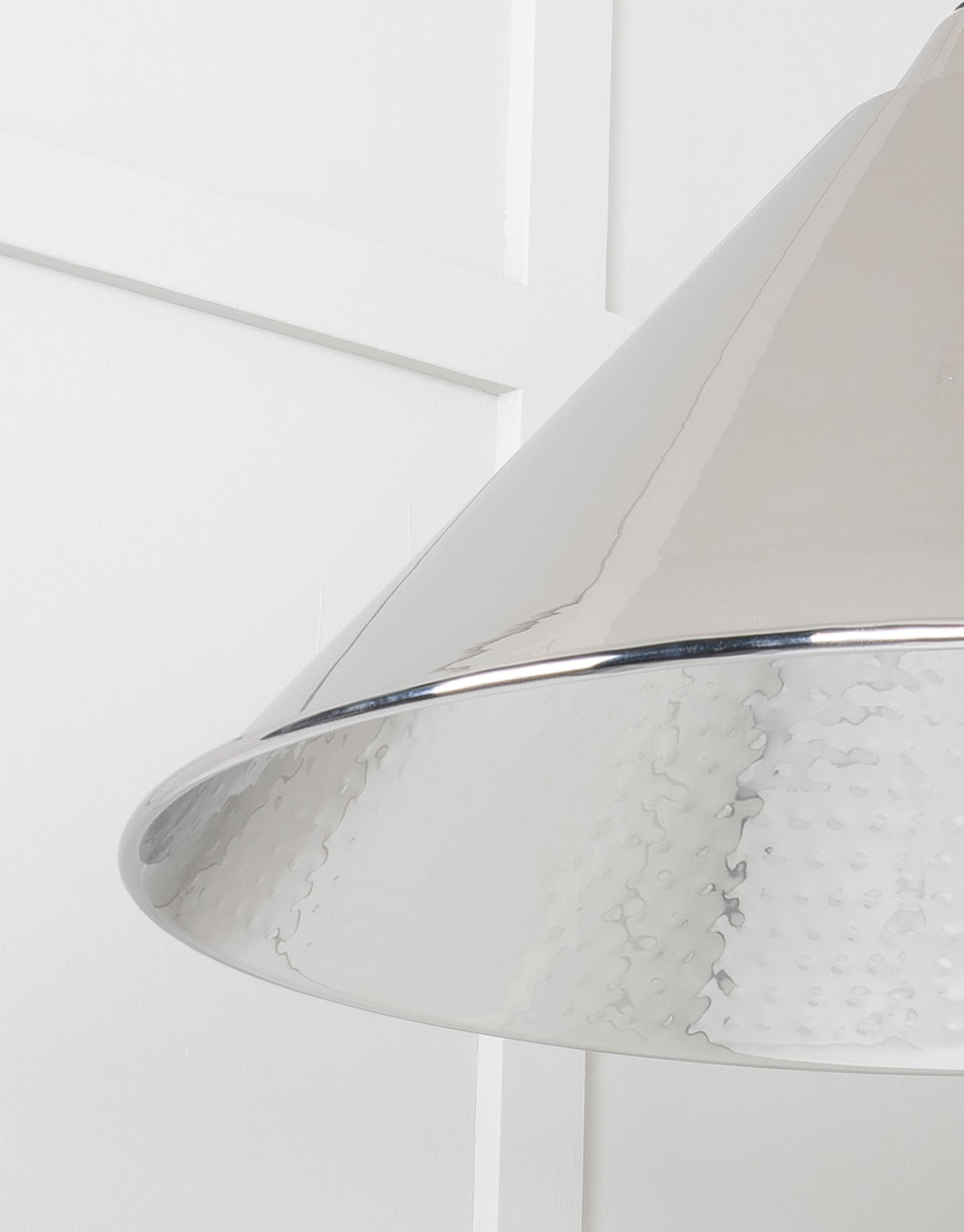 From The Anvil - Hammered Nickel Hockley Pendant | Sku. 45433 | Trade Door Handles.