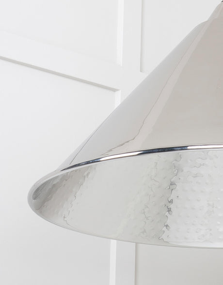 From The Anvil - Hammered Nickel Hockley Pendant | Sku. 45433 | Trade Door Handles.