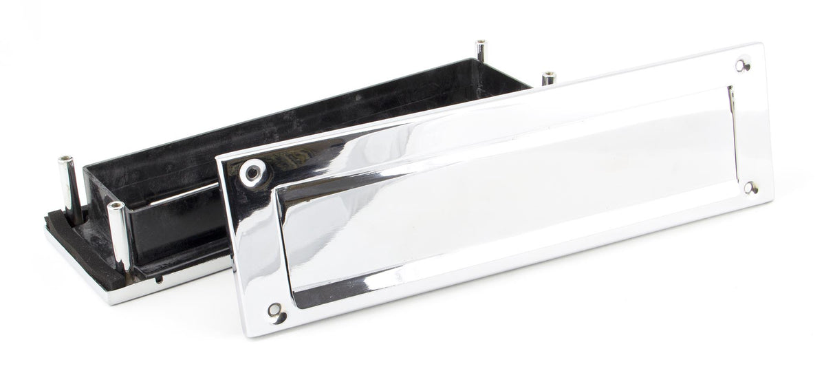 From The Anvil - Polished Chrome Traditional Letterbox | Sku. 45444 | Trade Door Handles.