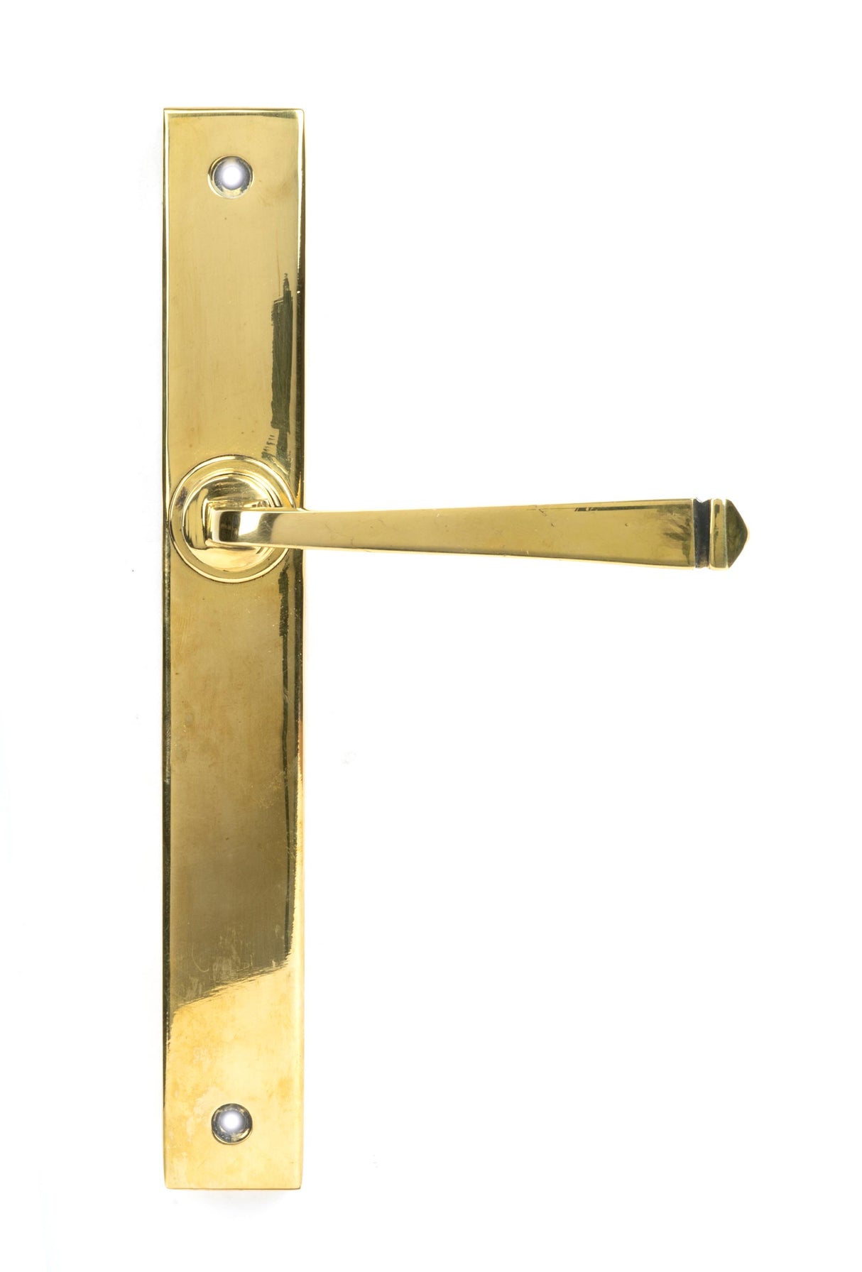 From The Anvil - Aged Brass Avon Slimline Lever Espag. Latch Set | Sku. 45448 | Trade Door Handles.