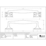 From The Anvil - Aged Brass 230mm Art Deco Pull Handle | Sku. 45461 | Trade Door Handles.