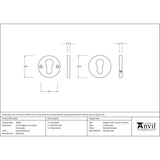 From The Anvil - External Beeswax 52mm Regency Concealed Escutcheon | Sku. 45468 | Trade Door Handles.