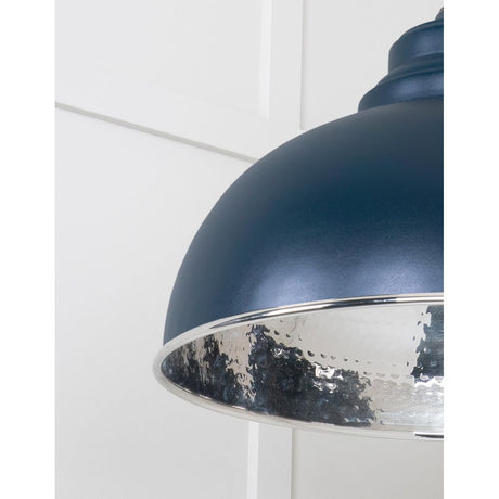 From The Anvil - Hammered Nickel Harborne Pendant in Dusk | Sku. 45472DU | Trade Door Handles.
