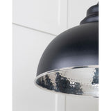 From The Anvil - Hammered Nickel Harborne Pendant in Elan Black | Sku. 45472EB | Trade Door Handles.