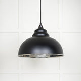 From The Anvil - Hammered Nickel Harborne Pendant in Elan Black | Sku. 45472EB | Trade Door Handles.
