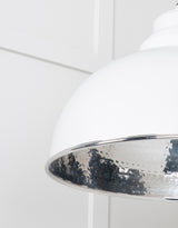 From The Anvil - Hammered Nickel Harborne Pendant in Flock | Sku. 45472F | Trade Door Handles.