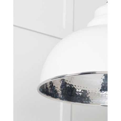 From The Anvil - Hammered Nickel Harborne Pendant in Flock | Sku. 45472F | Trade Door Handles.