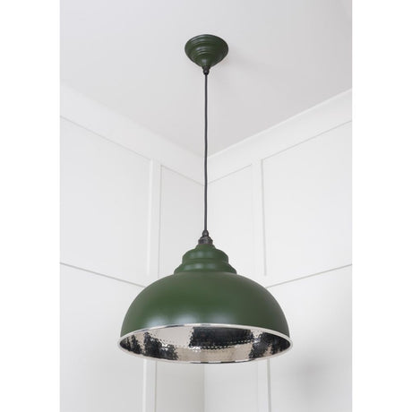 From The Anvil - Hammered Nickel Harborne Pendant in Heath | Sku. 45472H | Trade Door Handles.