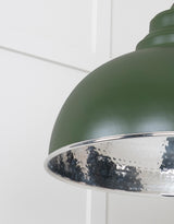 From The Anvil - Hammered Nickel Harborne Pendant in Heath | Sku. 45472H | Trade Door Handles.