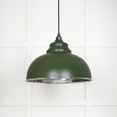 From The Anvil - Hammered Nickel Harborne Pendant in Heath | Sku. 45472H | Trade Door Handles.