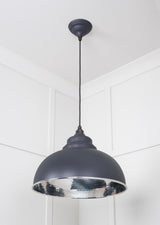 From The Anvil - Hammered Nickel Harborne Pendant in Slate | Sku. 45472SL | Trade Door Handles.