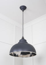 From The Anvil - Hammered Nickel Harborne Pendant in Slate | Sku. 45472SL | Trade Door Handles.