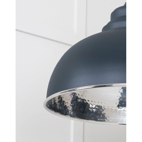 From The Anvil - Hammered Nickel Harborne Pendant in Soot | Sku. 45472SO | Trade Door Handles.
