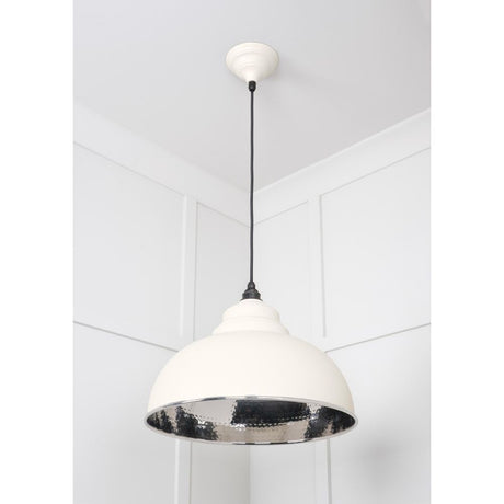From The Anvil - Hammered Nickel Harborne Pendant in Teasel | Sku. 45472TE | Trade Door Handles.