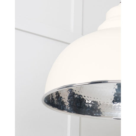 From The Anvil - Hammered Nickel Harborne Pendant in Teasel | Sku. 45472TE | Trade Door Handles.