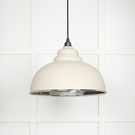 From The Anvil - Hammered Nickel Harborne Pendant in Teasel | Sku. 45472TE | Trade Door Handles.