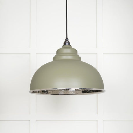 From The Anvil - Hammered Nickel Harborne Pendant in Tump | Sku. 45472TU | Trade Door Handles.