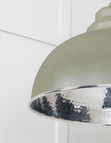 From The Anvil - Hammered Nickel Harborne Pendant in Tump | Sku. 45472TU | Trade Door Handles.
