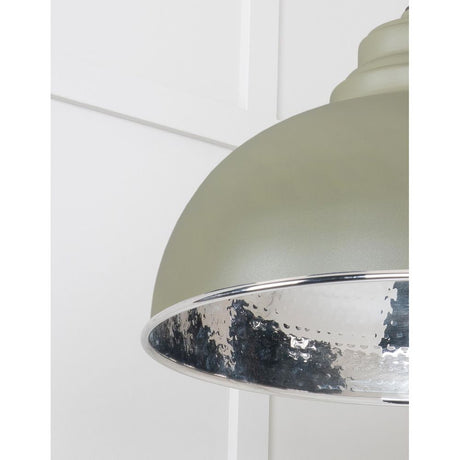 From The Anvil - Hammered Nickel Harborne Pendant in Tump | Sku. 45472TU | Trade Door Handles.