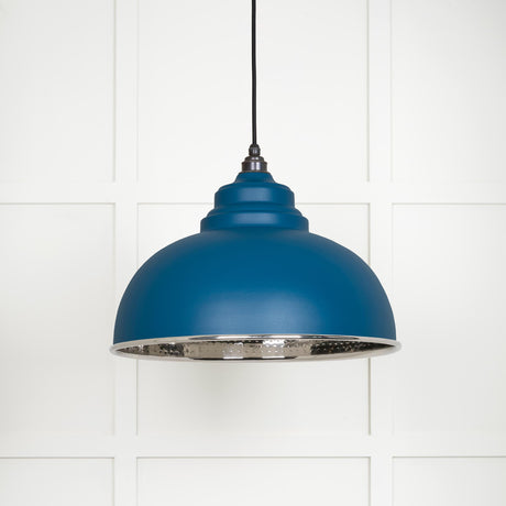 From The Anvil - Hammered Nickel Harborne Pendant in Upstream | Sku. 45472U | Trade Door Handles.