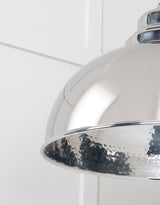 From The Anvil - Hammered Nickel Harborne Pendant | Sku. 45472 | Trade Door Handles.